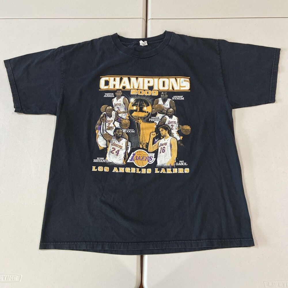 2009 Los Angeles Lakers T-Shirt Mens XL NBA Champions Kobe MVP